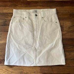 J crew mini skirt in corduroy/ ivory 23